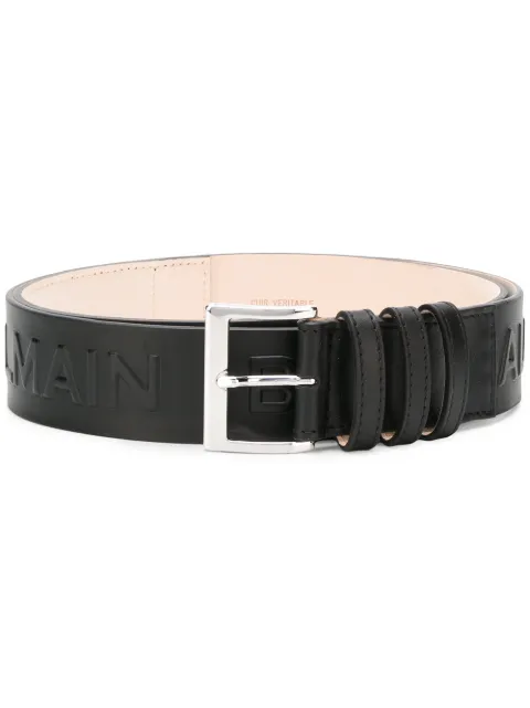 Click to view more detailed imagery on our partner's website Balmain Ceinture Leather Belt In 0Pa Noir