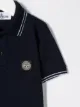 Stone Island Junior قميص بولو مزين بشعار
