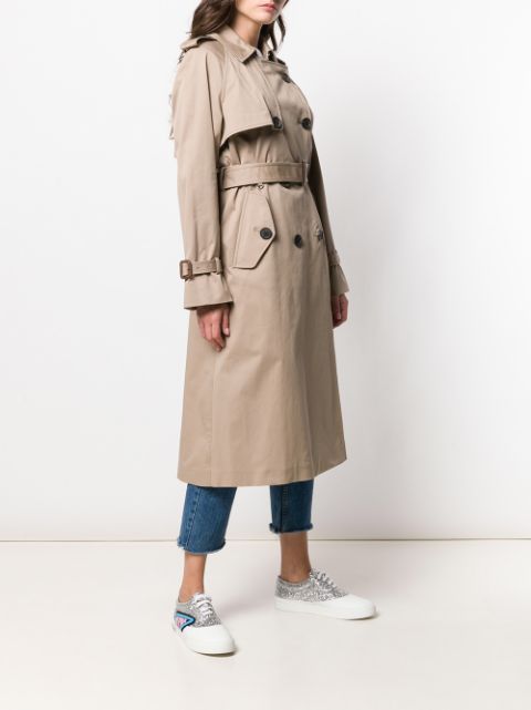 Miu Miu Double Breasted Trench Coat | Farfetch.com