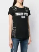 Philipp Plein distressed logo T-shirt
