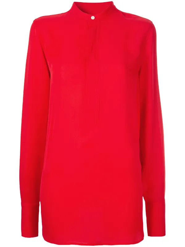 collarless ralph lauren shirt