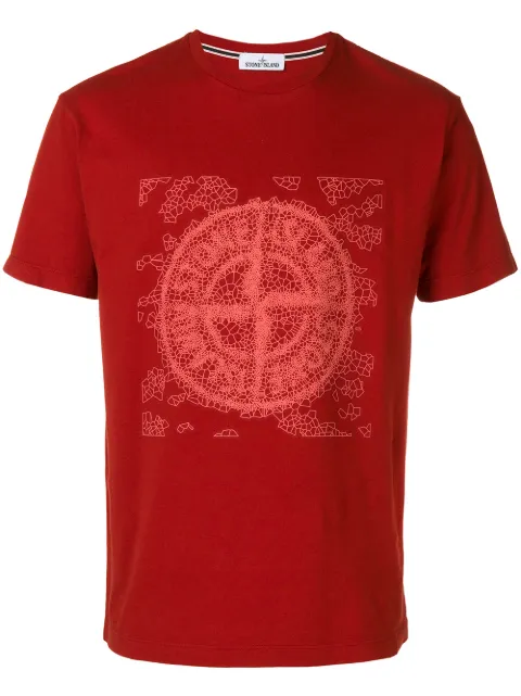Stone Island Logo T In Red