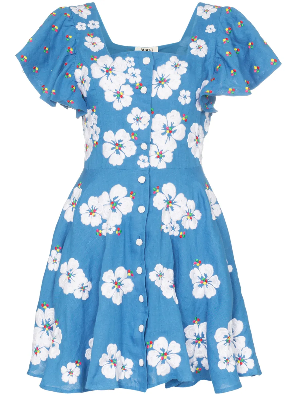 All Things Mochi Kay Floral Embroidered mini-dress - Farfetch
