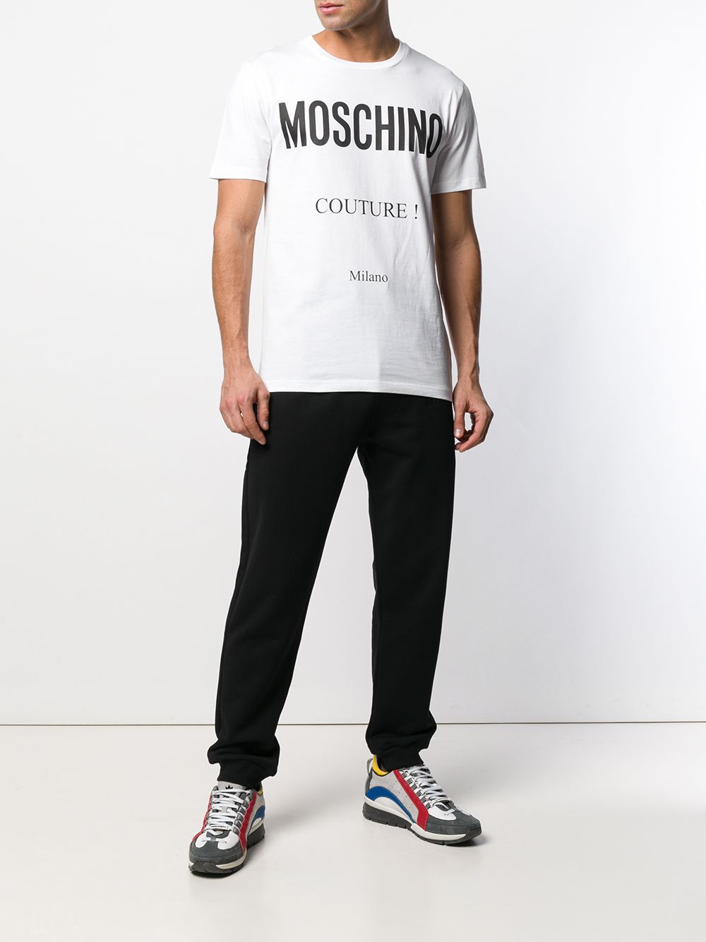 新品15万MOSCHINO COUTUREロゴチュールビックシルエットプルオーバ