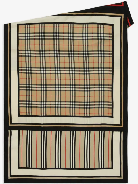 Burberry mascada de seda con estampado Montage