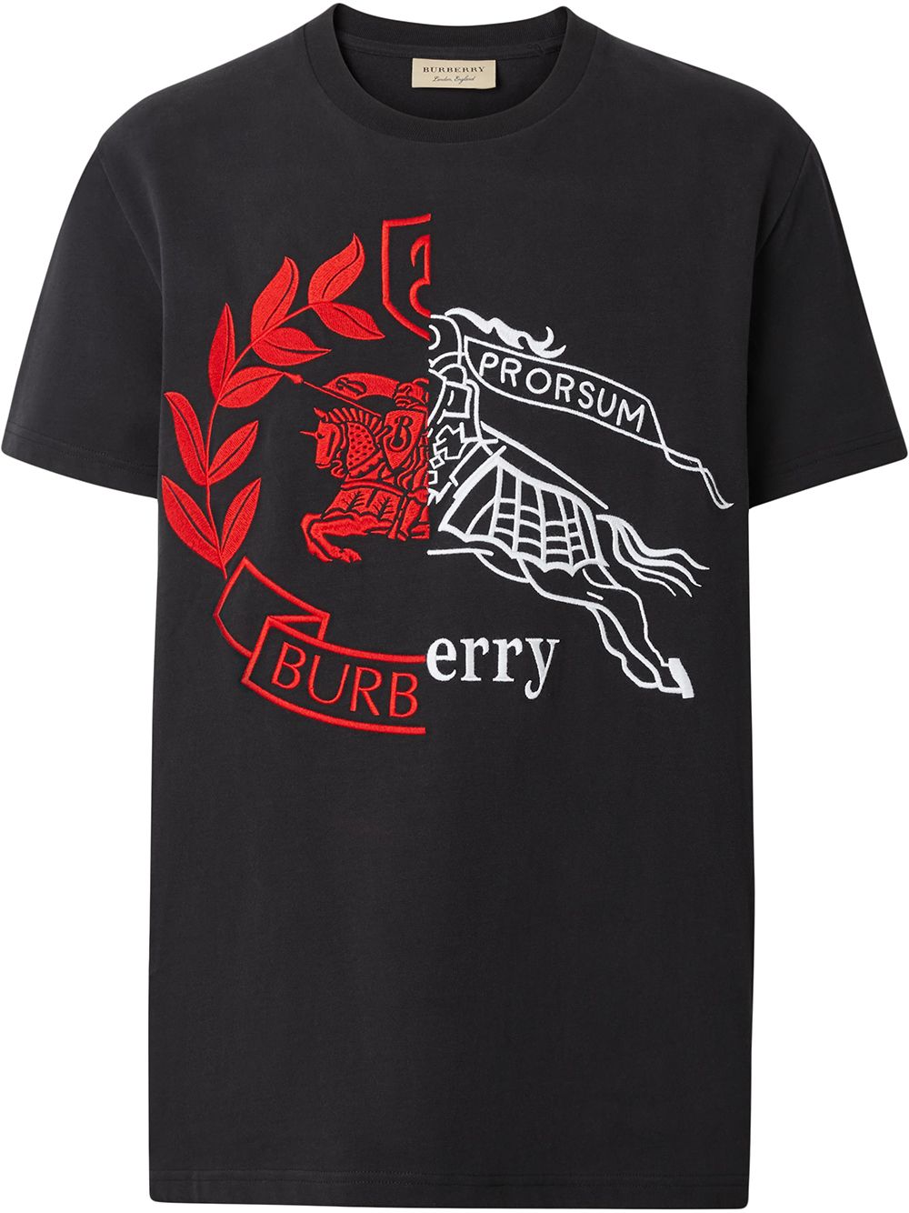 фото Burberry футболка с контрастным гербом