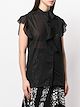 Victoria Victoria Beckham ruffled sleeve sheer blouse