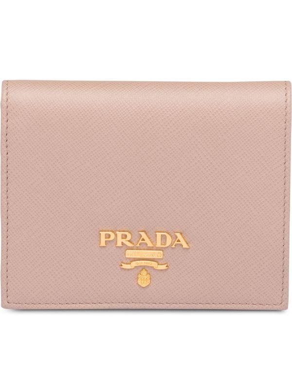prada saffiano wallet pink