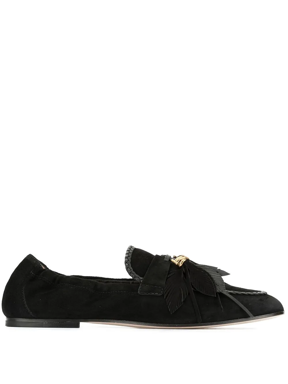 Tod's Loafer mit Federapplikation - Schwarz