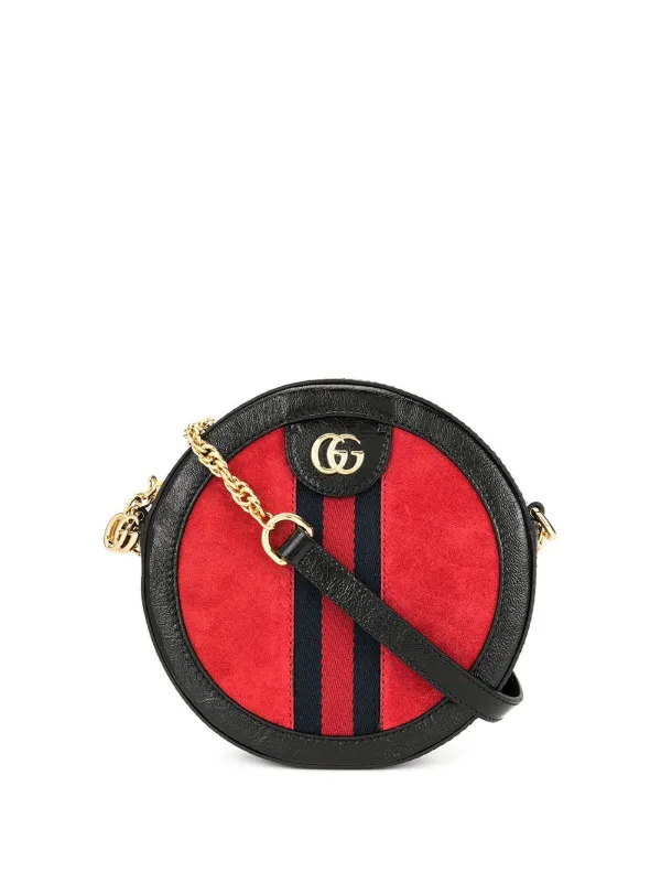 ophidia mini round shoulder bag