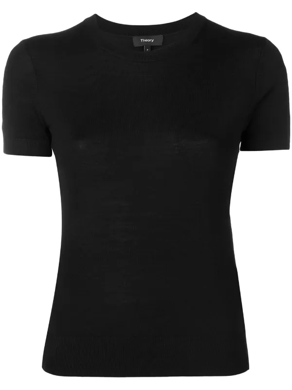 Theory Shortsleevd Jumper in Black