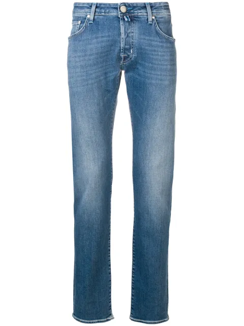 Click to view more detailed imagery on our partner's website Jacob Cohen Mid Rise Slim Fit Jeans In Blue
