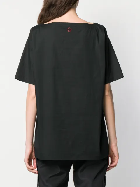 A.F.VANDEVORST A.F.VANDEVORST KASTIGES T-SHIRT - SCHWARZ