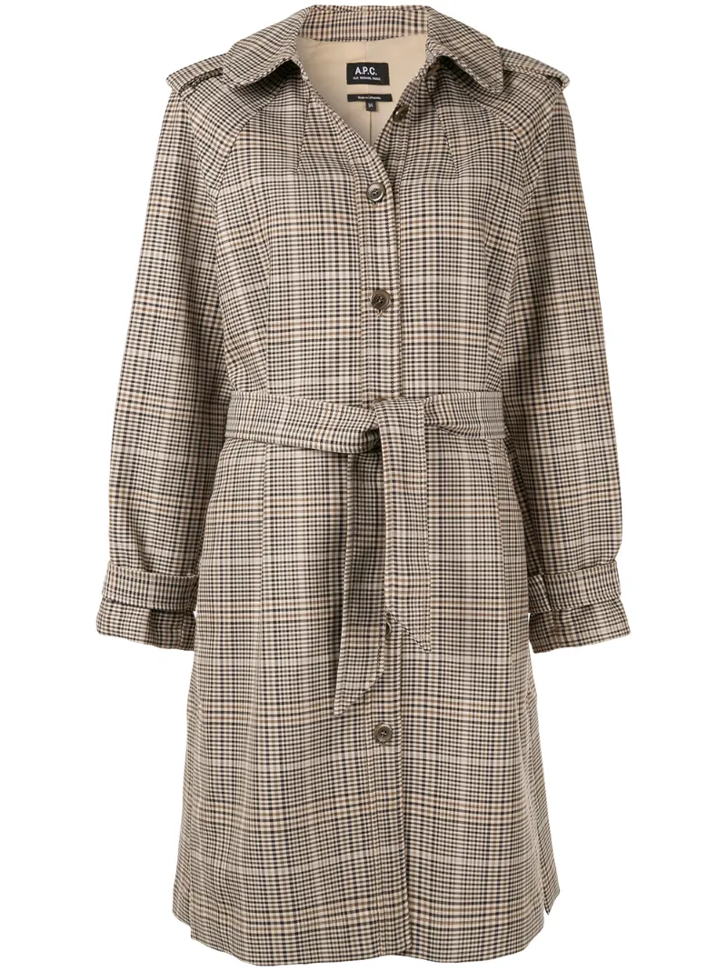 A.P.C. тренч Ava в клетку