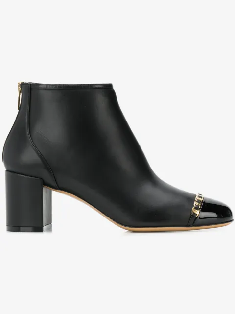 Ferragamo botines Vara con detalle de cadena