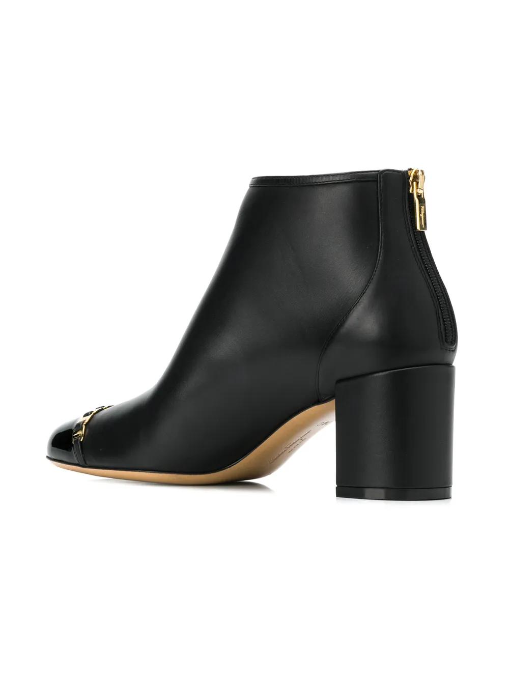  Ferragamo Vara Chain Boots - Black 