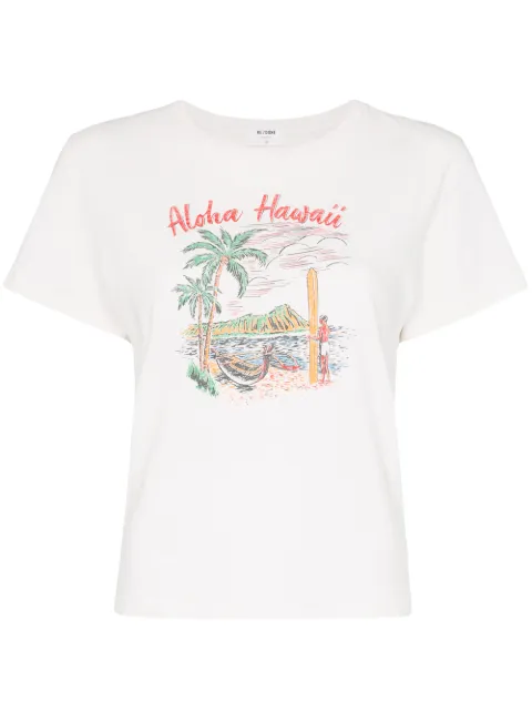 RE/DONE Aloha Hawaii Printed T-shirt - Farfetch