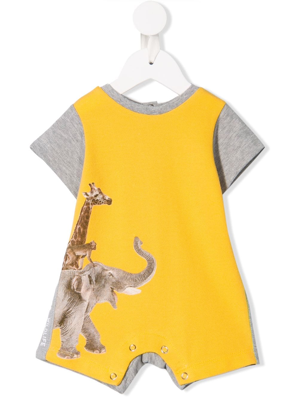 Lapin House Jungle Animals Babygrow In Yellow