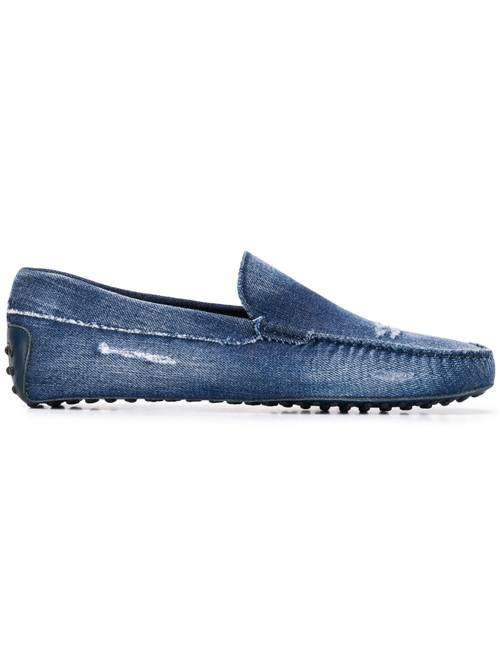 tods denim loafers