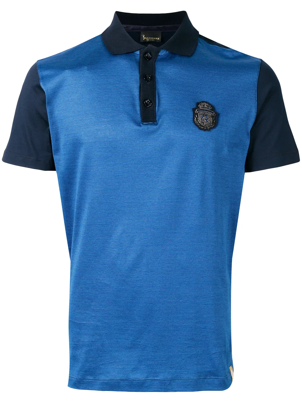 Billionaire logo patch polo shirt | Blue | Image 1