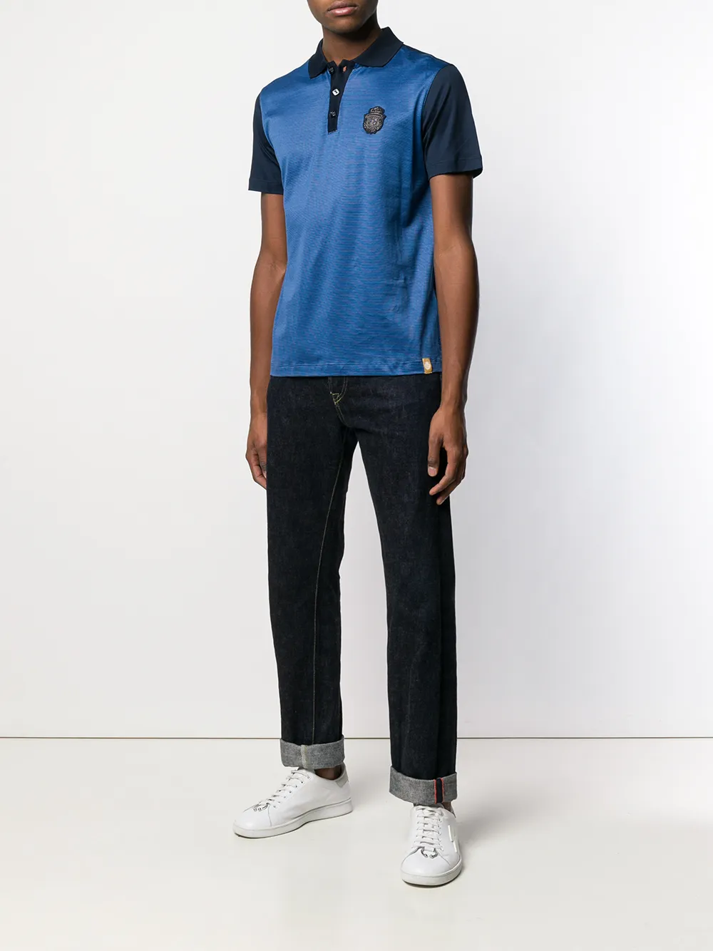 Billionaire Poloshirt met logopatch - Blauw
