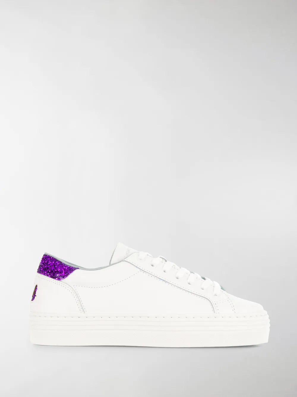 Click to view more detailed imagery on our partner's website Chiara Ferragni Roger Glitter Sneakers In White