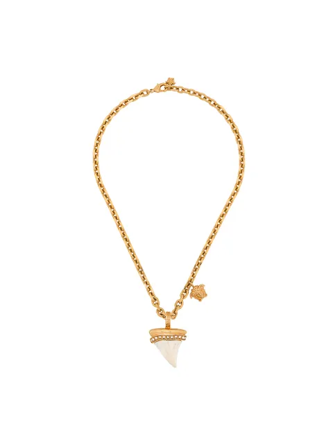 Versace Shark Tooth Chain Necklace 385 Ss19 Quick - Mens Gold Shark Tooth Pendant Versace Shark Tooth Chain Necklace 385 Ss19 Quick - Mens Gold Shark Tooth Pendant