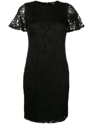 dkny white lace dress