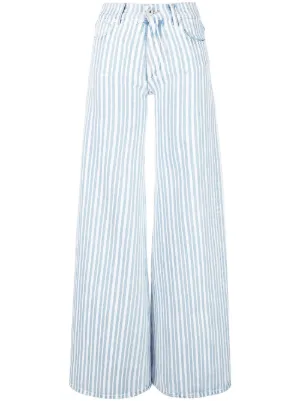 off white wide leg jeans