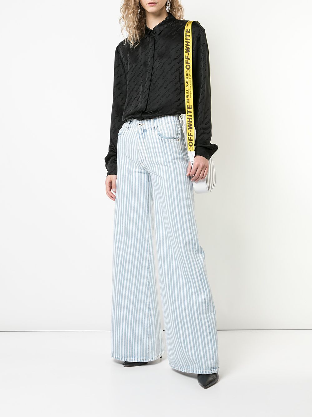 Off-White Jeans met wijde pijpen - Blauw