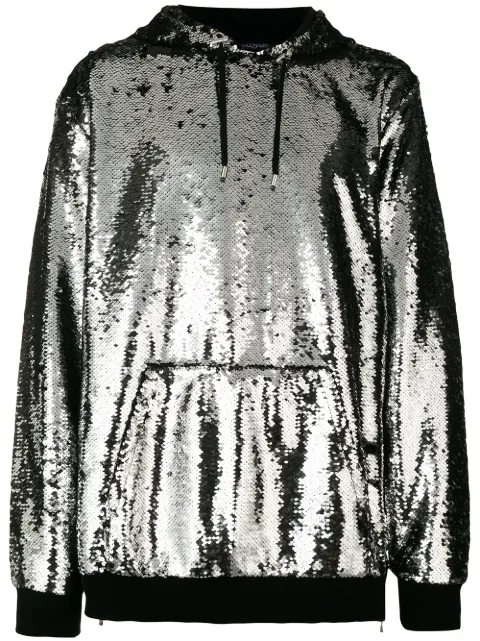 balmain sequin hoodie
