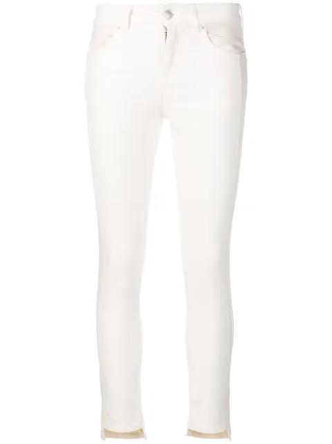 Alexander McQueen Skinny-Jeans im Kontrast-Look