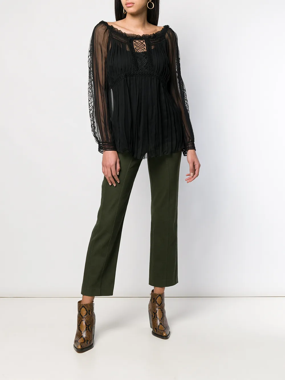 Alberta Ferretti sheer pleated blouse | Blouses | Image 2