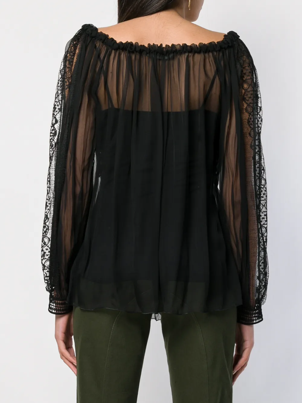 Alberta Ferretti Geplooide blouse Zwart