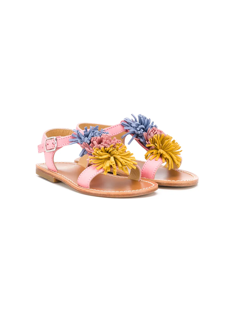 

Gallucci Kids sandalias con detalles florales - Rosado