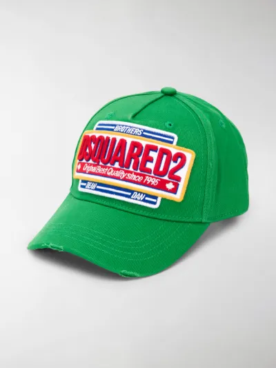 Dsquared2 logo patch baseball cap green 