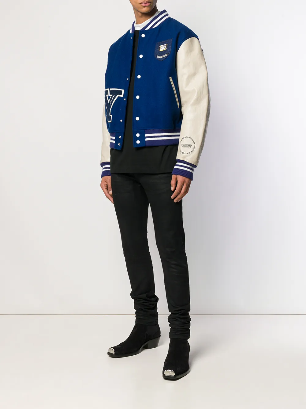calvin klein 205w39nyc varsity jacket