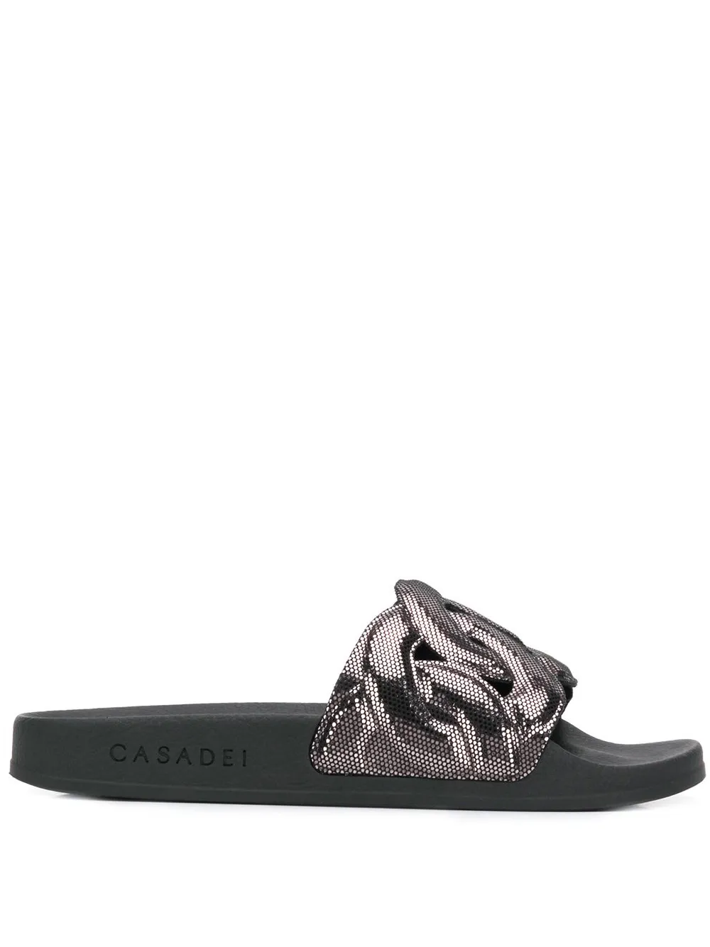 Casadei шлепанцы с эффектом металлик Casadei шлепанцы с эффектом металлик