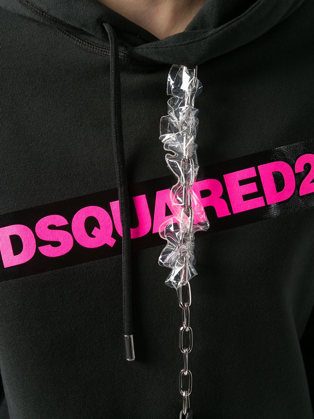 фото Dsquared2 худи с цепочкой и принтом логотипа