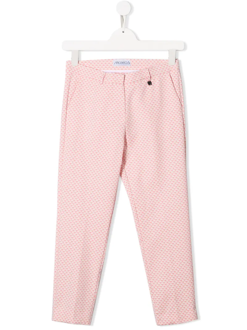 Simonetta брюки с узором сердец