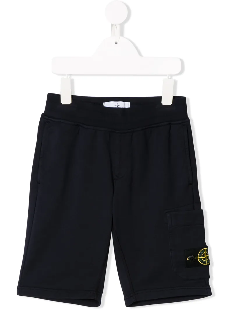 Stone Island Junior спортивные шорты с нашивкой-логотипом