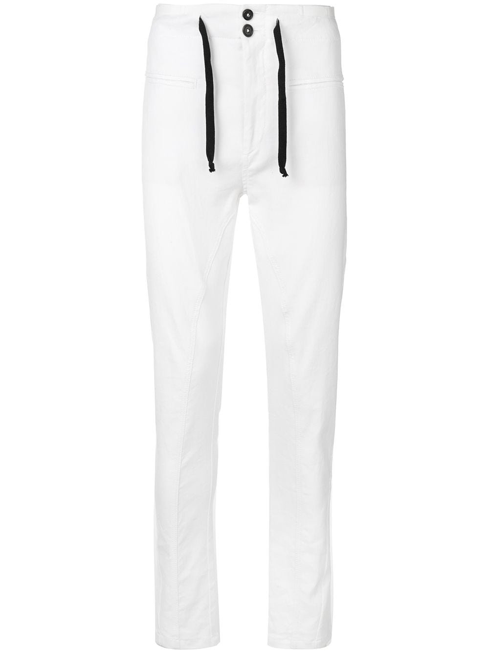 Shop Ann Demeulemeester Slim Fit Trousers In White