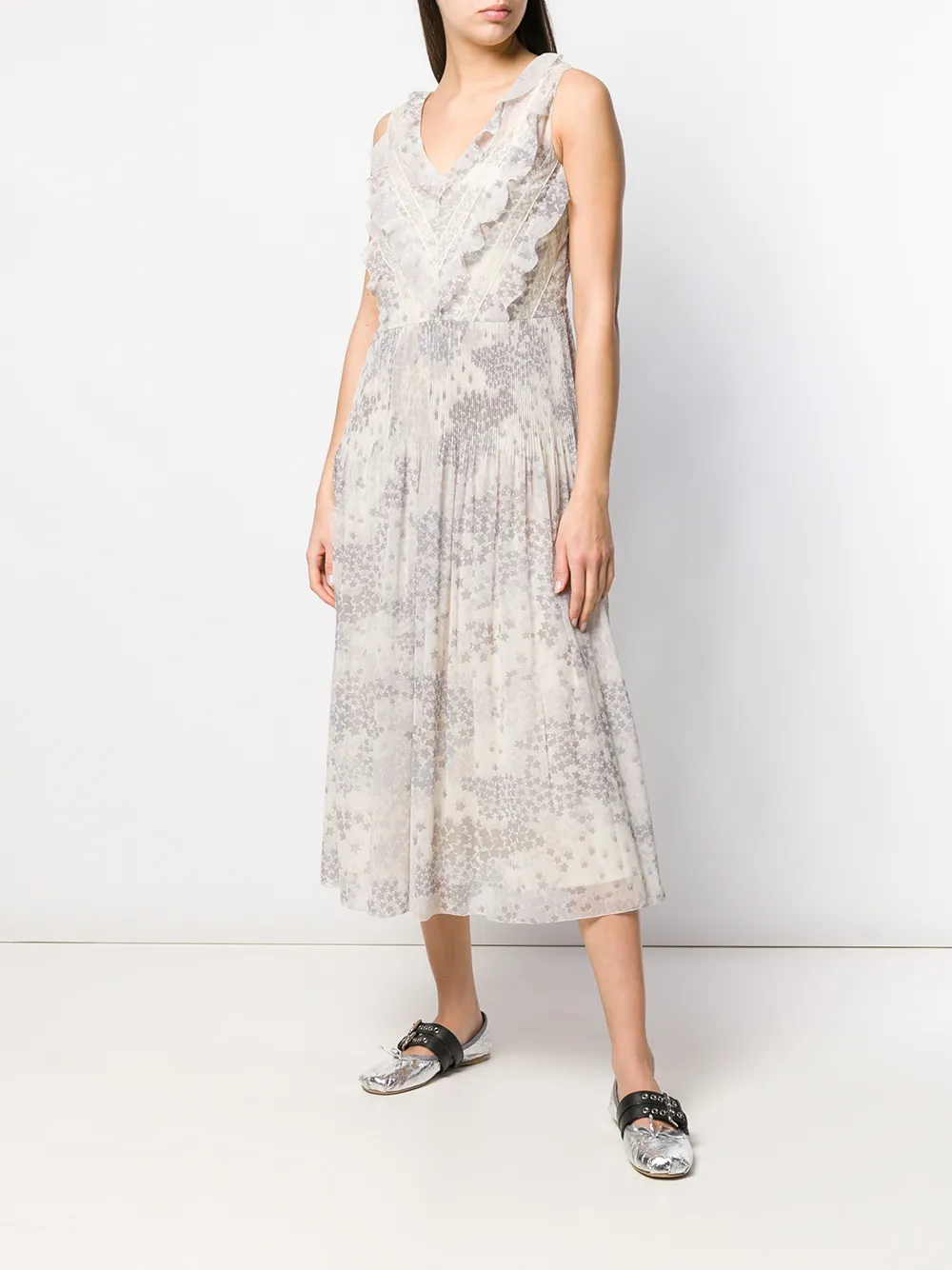RED Valentino Jurk met sterdessin - Beige