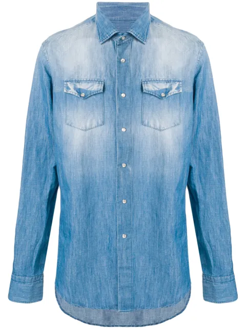 Dell'oglio チェストポケット シャツ