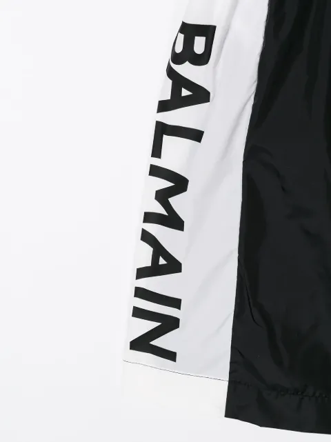 BALMAIN printed logo swim shorts