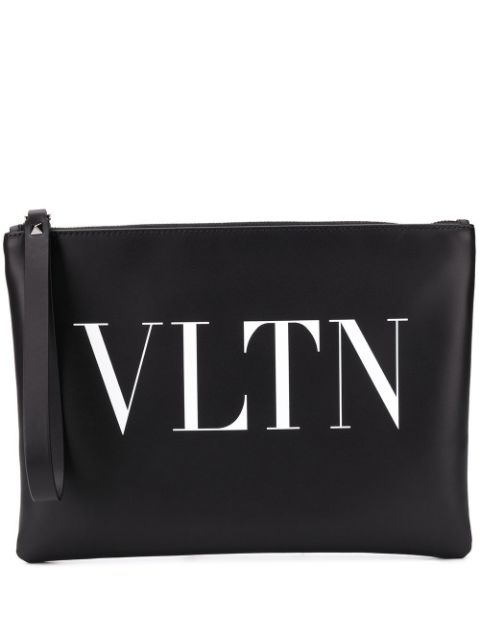 Valentino Garavani VLTN-print clutch bag