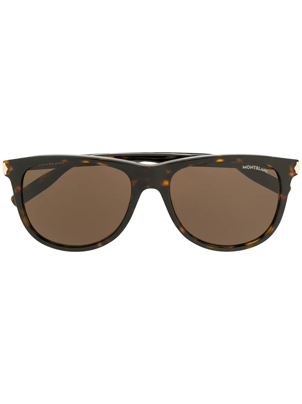 

Montblanc tortoiseshell effect sunglasses - Brown