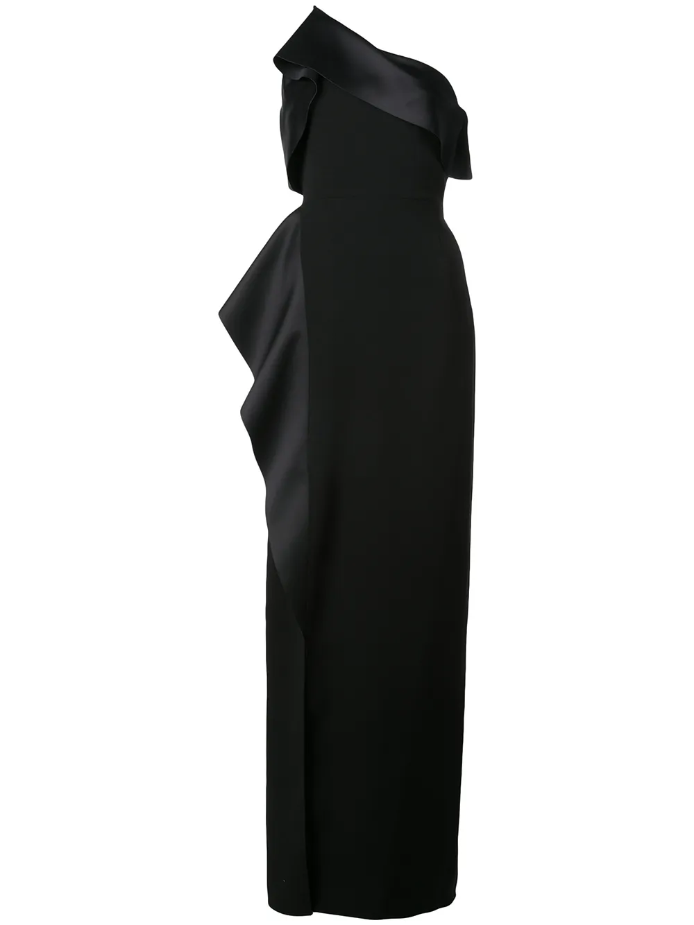 Halston Heritage Dresses HALSTON HERITAGE ONE SHOULDER EVENING DRESS - BLACK