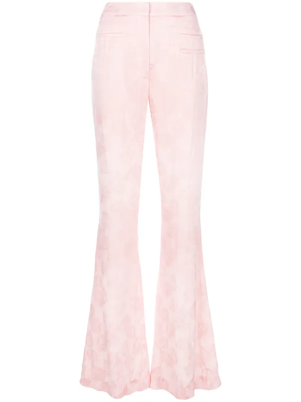 pink flared trousers
