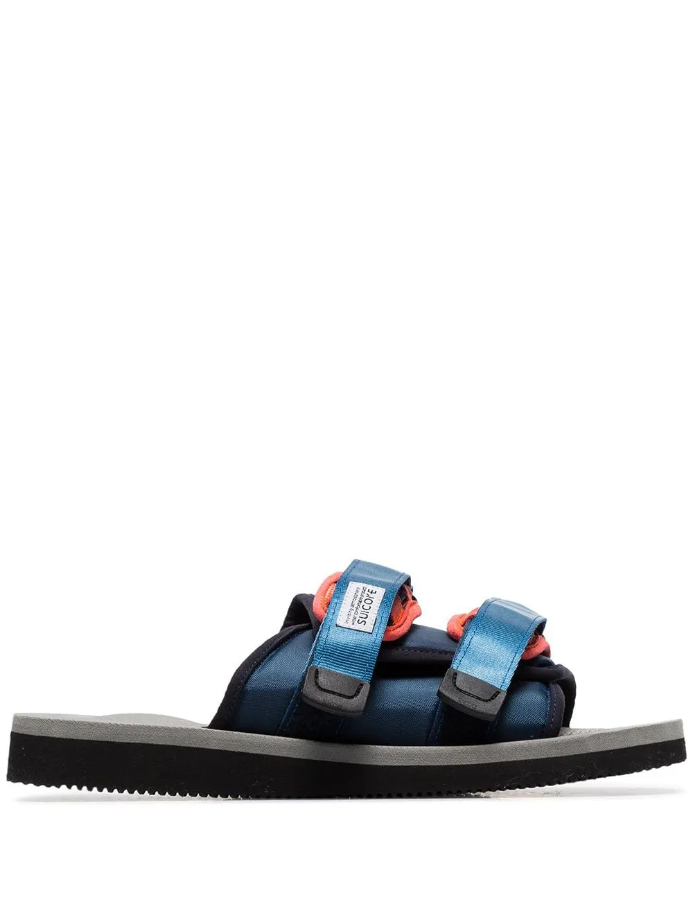 Suicoke Sandals blue, red and grey moto sandals
